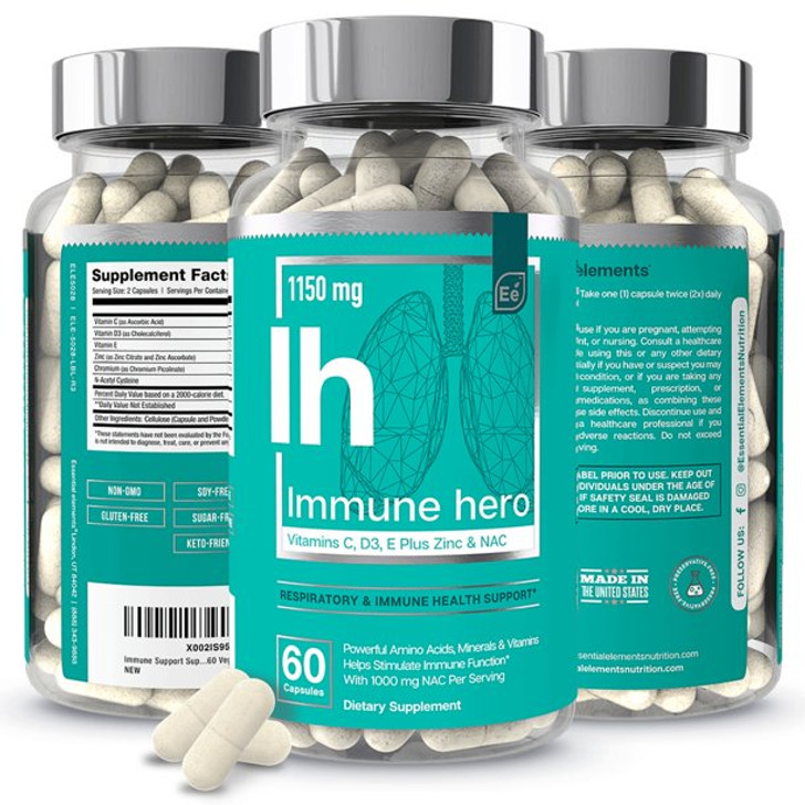 ESSENTIAL ELEMENTS IMMUNE HERO IMMUNE SUPPORT SUPPLEMENT - 60 CAPSULES