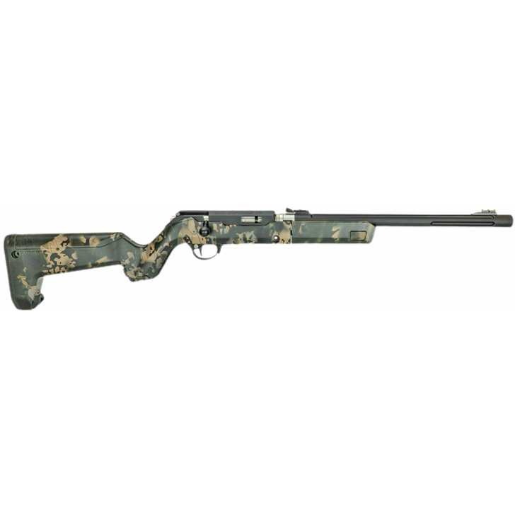 TACTICAL SOLUTIONS OWYHEE BOLT ACTION TAKE DOWN BOLT 22 LR 16.5" THREADED BARREL MATTE BLACK COLOR KRYPTEK OBSKURA NOX CAMO MAGPUL BACKPACKER STOCK FIBER OPTIC SIGHTS