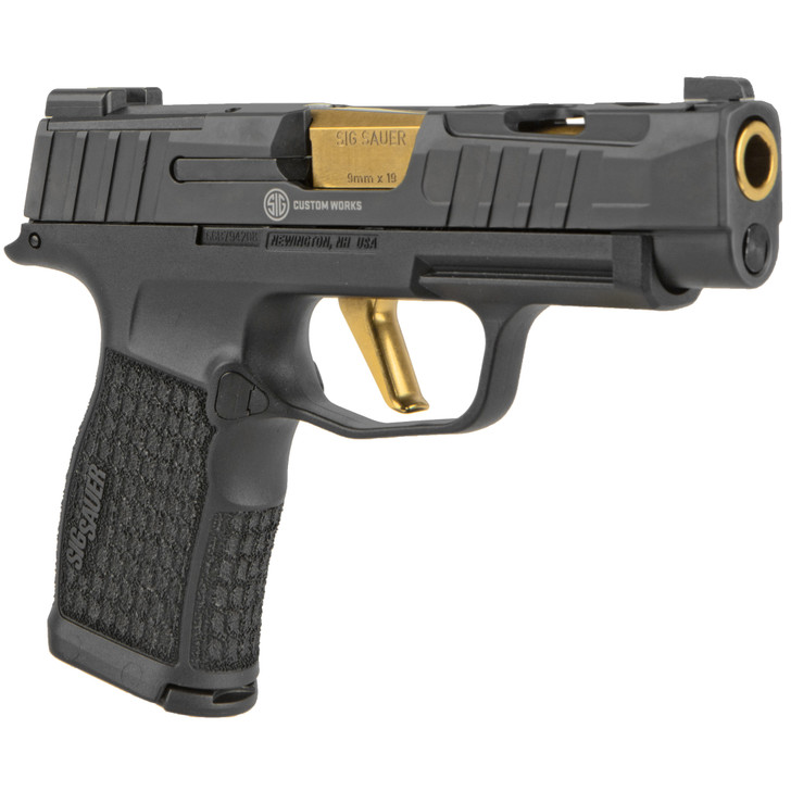 SIG SAUER P365XL SPECTRE 9MM  PISTOL SUB-COMPACT TiN Gold 3.7" BARREL NITRON FINISH TiN GOLD FLAT TRIGGER XRAY3 NIGHT SIGHTS OPTICS READY 12 ROUNDS 2 MAGAZINES