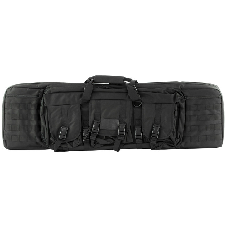 NCSTAR DOUBLE CARBINE CASE 42" RIFLE CASE NYLON PALS WEBBING (2) RIFLE BAG - BLACK