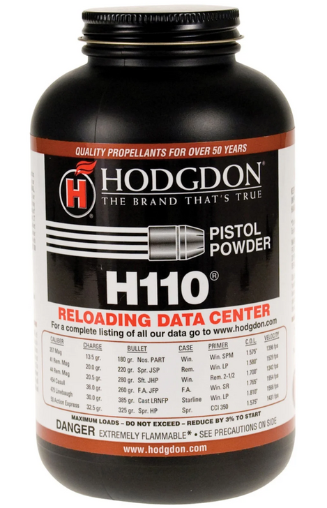 HODGDON H110 SMOKELESS PISTOL & SHOTGUN POWDER - 1 LB