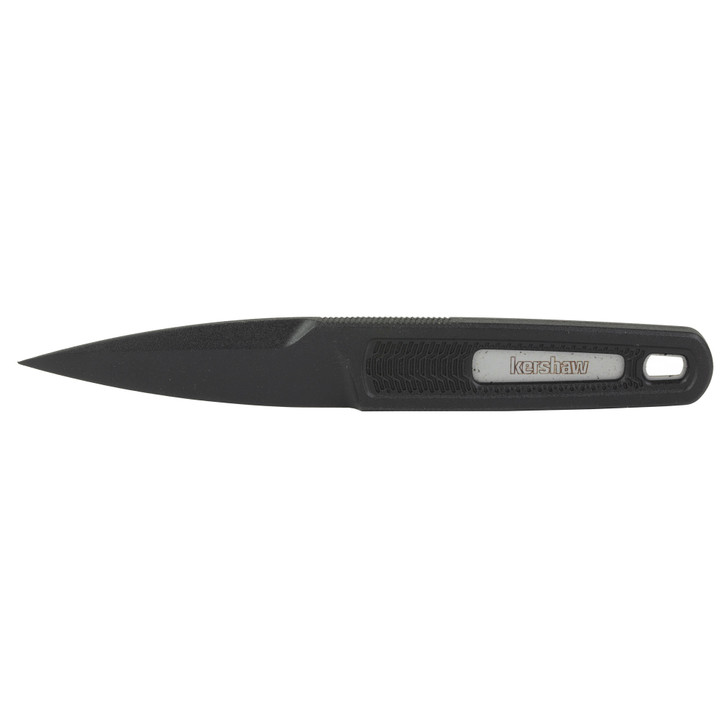 KERSHAW ELECTRON FIXED BLADE KNIFE 2.4" BLUNT BLADE SPEAR POINT PA-66 NYLON CONSTRUCTION MATTE FINISH - BLACK
