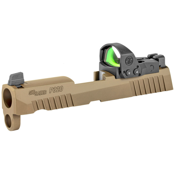 SIG SAUER XSERIES SLIDE ASSEMBLY WITH ROMEO 1 PRO MOA PISTOL RED DOT AND XRAY3 SUPPRESSOR HEIGHT NIGHT SIGHTS  - COYOTE BROWN