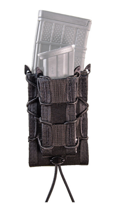 HIGH SPEED GEAR DOUBLE DECKER TACO SINGLE RIFLE AND SINGLE PISTOL MAG POUCH HSG CLIPS BLACK