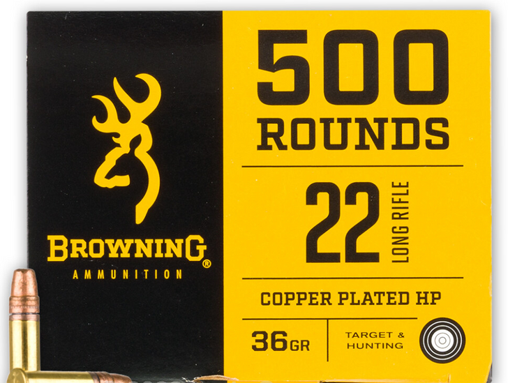 BROWNING AMMUNITION 22LR 36 GRAIN CPHP - BROWNING BPR - 500 ROUNDS