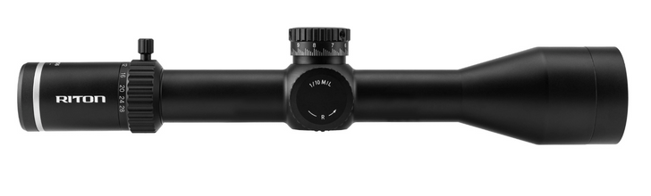 RITON OPTICS 5 CONQUER RIFLE SCOPE 4-28X56MM 34MM TUBE TPSR FIRST FOCAL PLANE - BLACK