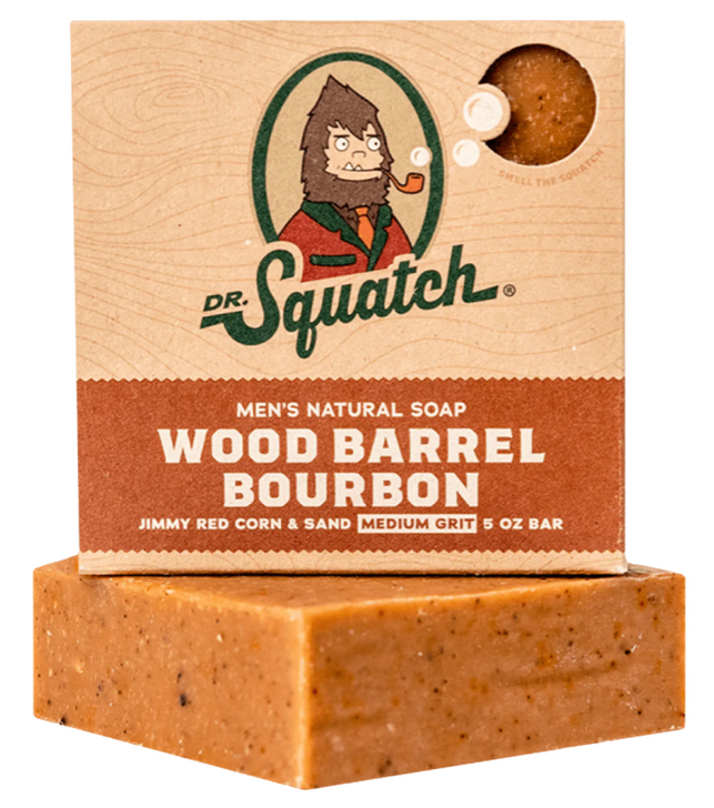 DR SQUATCH WOOD BARREL BOURBON 5 OZ SOAP BAR