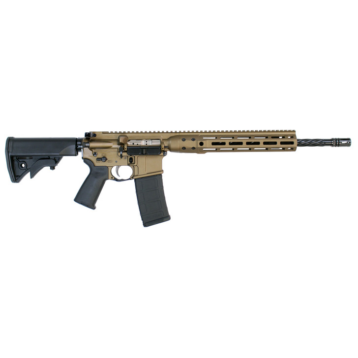 LWRC DIRECT IMPINGEMENT RIFLE 223 REM/556 NATO 16.1" COLD HAMMER FORGED SPIRAL FLUTED BARREL - BURNT BRONZE