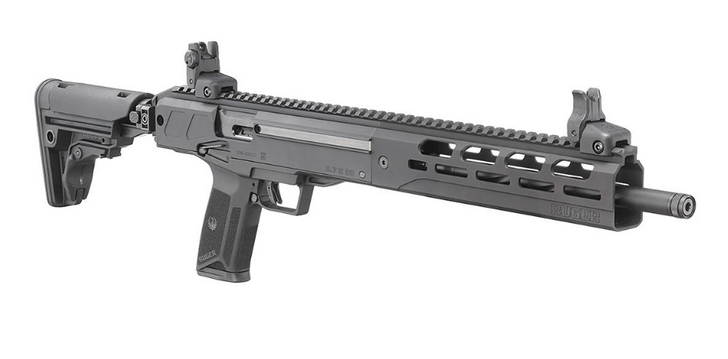 RUGER LC CARBINE 5.7X28MM 16.25'' FLUTED BARREL SID FOLDING STOCK 1 MAGAZINE 20 ROUNDS M-LOK HANDGUARD 5.9LBS
