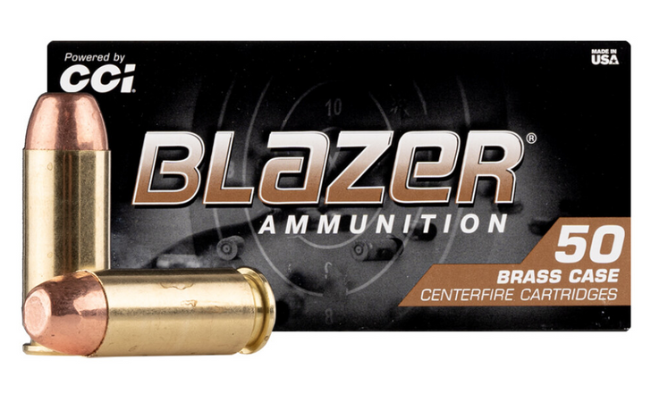 BLAZER 10MM AMMUNITION 180 GRAIN FULL METAL JACKET 50 ROUND BOX