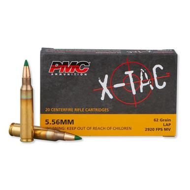 PMC X-TAC 556 NATO 62 GR FMJ AMMUNITION - 20 ROUNDS - LIMITLESS