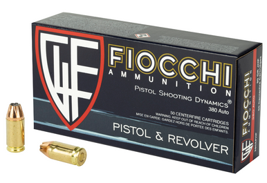 Fiocchi .380 ACP 90gr JHP – 50rd