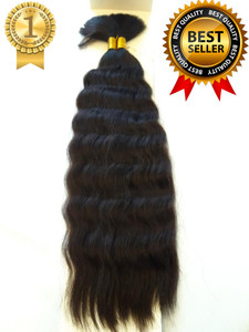 22 Inch 100% Wet n' Wavy Remy Human Hair Bulk Braiding Hair 22 Inch 100% Wet n' Wavy Remy Human Hair Bulk Braiding Hair