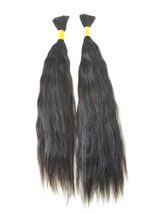 18" Wet and Wavy 100% Unprocessed Virgin Human Hair Bulk 18" Wet and Wavy 100% Unprocessed Virgin Human Hair Bulk