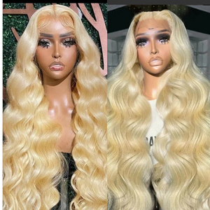 24" 13x4 HD Virgin Human Hair Lace Front Wig Body Wave color 613 24" 13x4 HD Virgin Human Hair Lace Front Wig Body Wave color 613