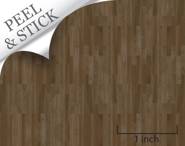 1 48 Peel And Stick Flooring Walnut Random Plank True2scale