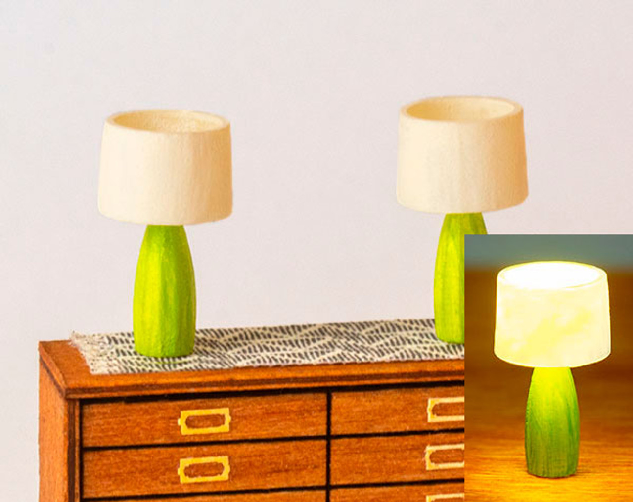 scale Half-inch 1/2" Dollhouse Miniatures.3D Printed floor lamp 