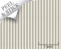 Ticking pattern, pewter color. 1:48 quarter scale peel and stick wallpaper