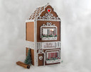 Exterior of the Gingerbread Cafe quarter scale dollhouse miniature kit