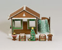 Micro Gingerbread Ornament Shop with Furnishings