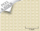 Bouquet Stripe, Green. 1:48 quarter scale peel and stick wallpaper