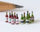 1:48 (quarter scale) wine and champagne bottles with labels kit