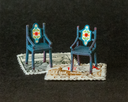 Antique painted armchairs kit in 1:48 scale.