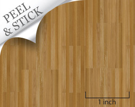 Peel and stick oak color flooring for quarter scale dollhouse miniatures