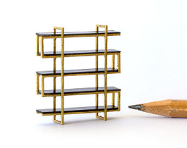 1:48 quarter scale modern bookcase