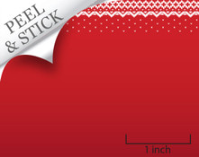 Quarter scale, peel and stick wallpaper - red snowfall by True2Scale