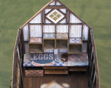 The interior of the quarter scale kit, A Bushel and a Peck