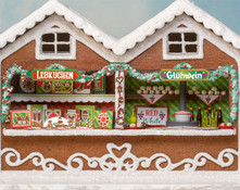 Interior of the quarter scale Gingerbread Market Stall