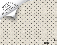 Hexagon tile pattern, iron color. 1:48 quarter scale peel and stick wallpaper