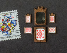 1:48 scale folk style mirror and frames kit