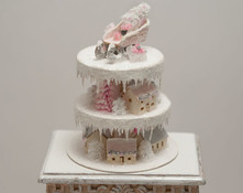 White Dessert Tower w/Icicle Edging Kit - CLOSEOUT