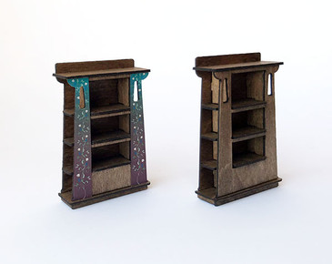 1:48 Three-Sided Bookcases (2 pcs)