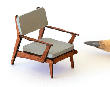 1:48 quarter scale lounge chair