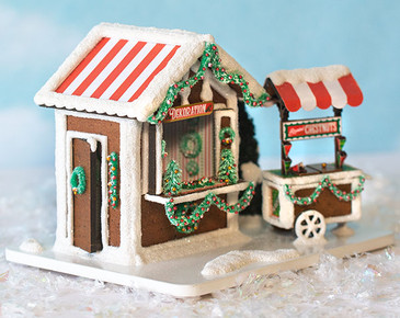 1:48 Gingerbread Market Scene with Chestnut Cart - RETIRED