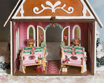 1:48 Gingerbread Wedding Chapel, Interior, & Lighting - CLOSEOUT