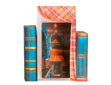 Make a tiny book nook from a kit. This is The Thistle, a Scottish pub.
