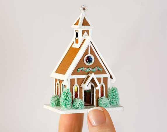 Micro Gingerbread Wedding Chapel Kit Micro Gingerbread Wedding Chapel Kit