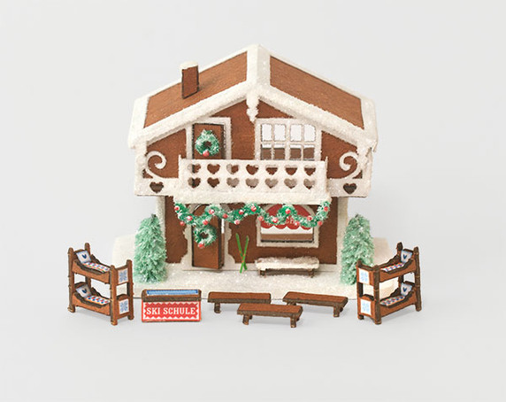 Micro Gingerbread Ski Chalet Kit