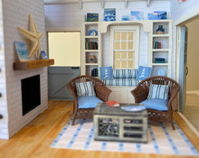 The quarter scale, 1:48 Boathouse B&B Living Room Kit