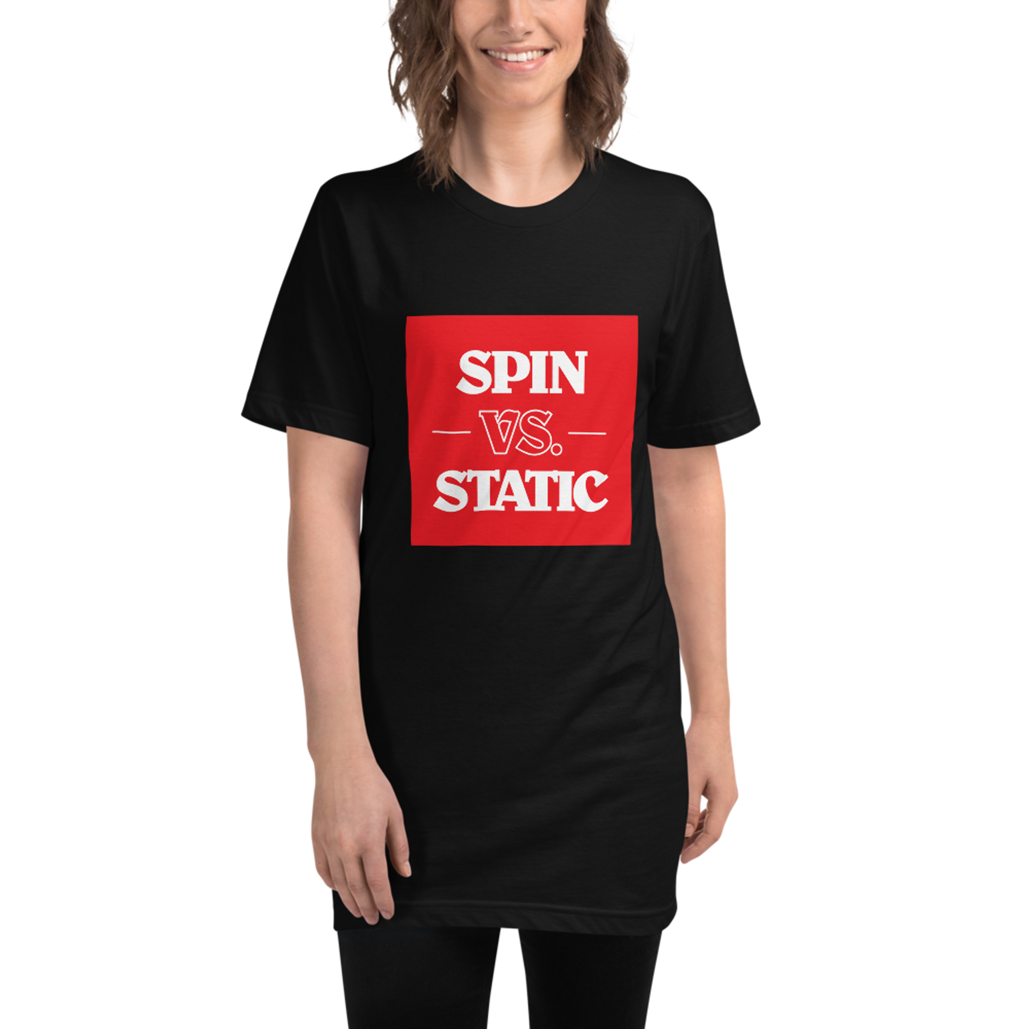 Spin vs. Static T-Shirt