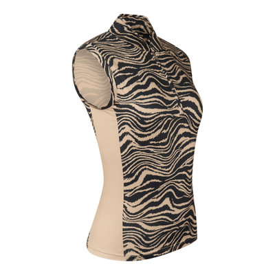 Pure Golf Ladies Bay Sleeveless Polo Shirt - Sand Safari