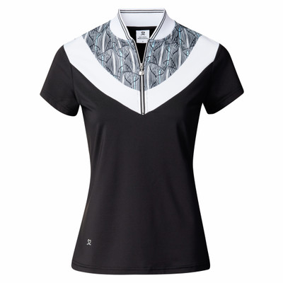 Daily Sports Iza Cap Sleeve Polo Shirt - Black