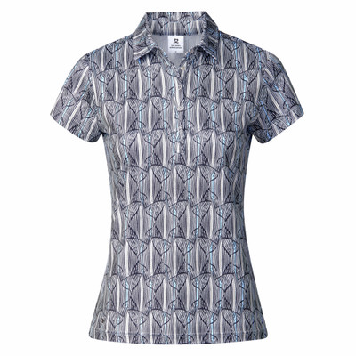 Daily Sports Ilma Cap Sleeve Sheer Mesh Polo Shirt - Dynamic Print