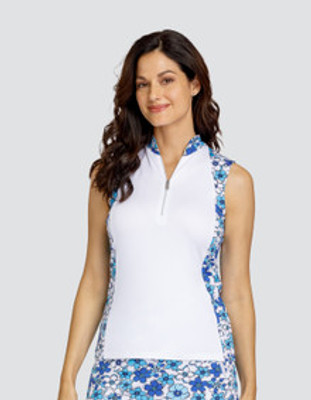Tail Ladies Golf Lexis Sleeveless Top - Daffodil Ditsy