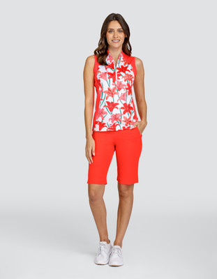 Tail Ladies Gigi Sleeveless Golf Polo - Valencia Lilies