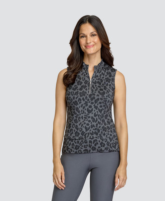 Tail Ladies Oro Sleeveless Polo - Leopardess